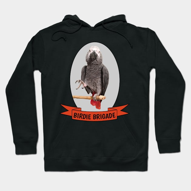 Birdie Brigade African Grey Parrot Hoodie by Einstein Parrot